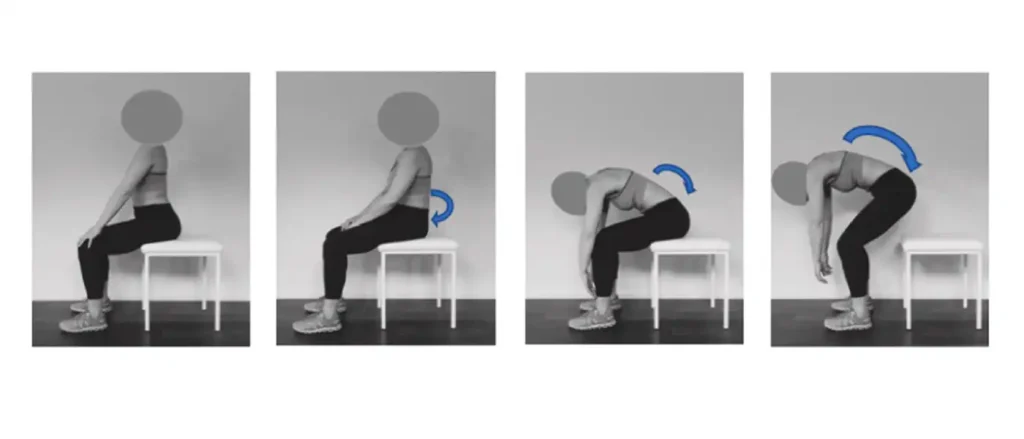 A diagram contrasting a tense, clenched fist with a relaxed, open hand, illustrating the concept of pelvic floor relaxation.
