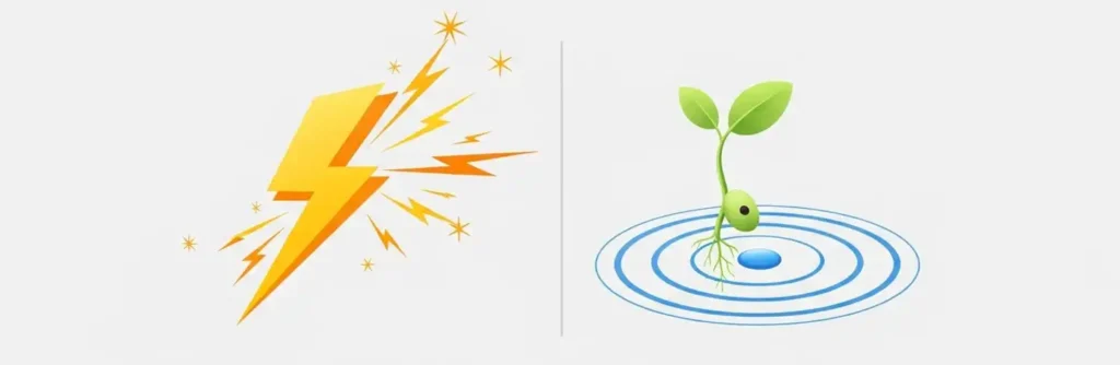 A graphic comparing spontaneous desire (a spark) and responsive desire (a growing plant), showing the two types of libido.