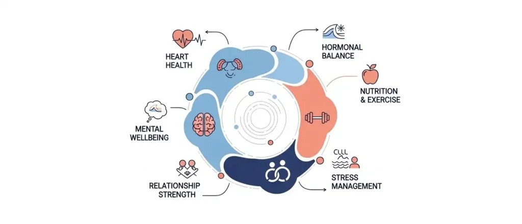 Health and sex connection diagram illustrating holistic libido treatments