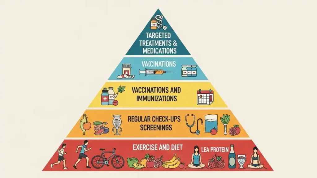 Infographic showing lifestyle changes are more effective than elective scans.