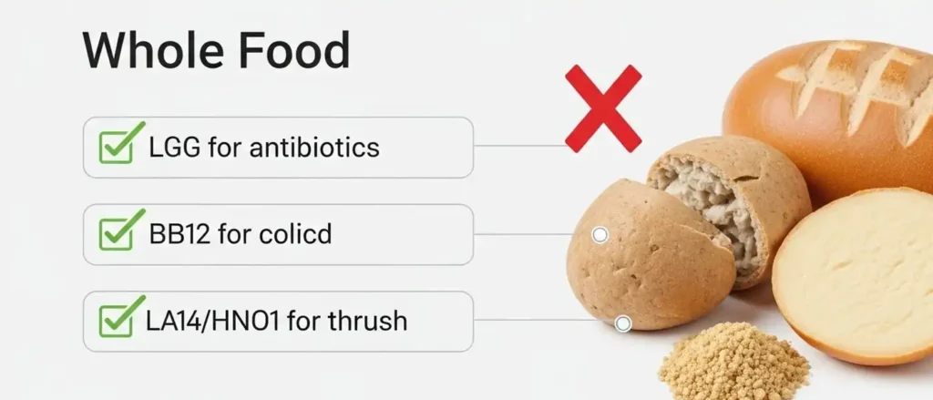Probiotics for vaginal health and specific conditions showing which strains work versus generic supplements with fermented food alternatives