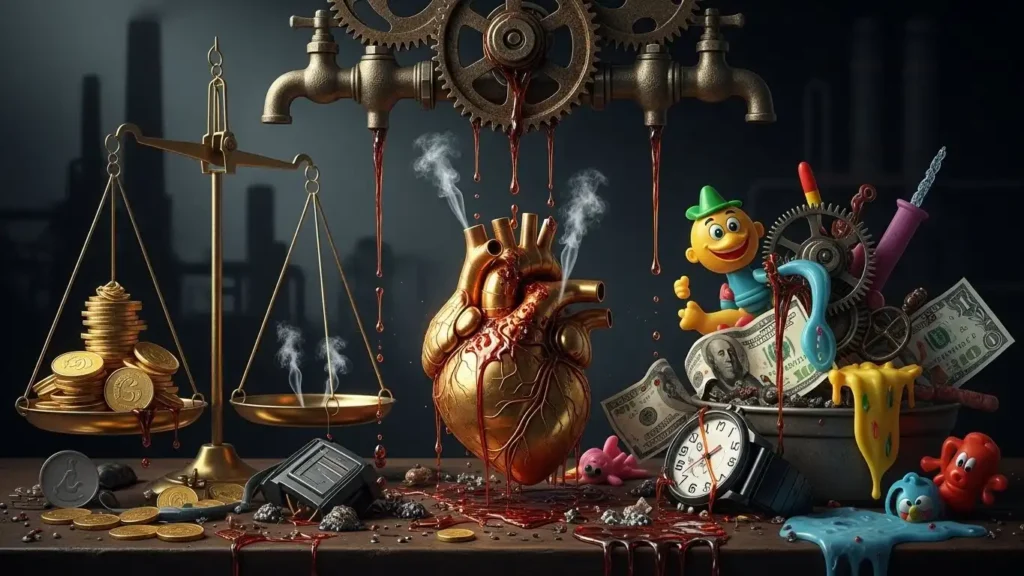 The dangers of toxic self-interest and commercial adulteration.