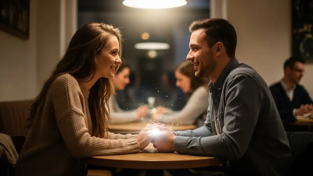 Couple engaging in healthy social connection to improve sexual health and dopamine levels.