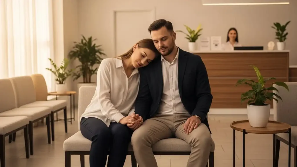 Couple seeking help for female sexual dysfunction in a private clinic setting